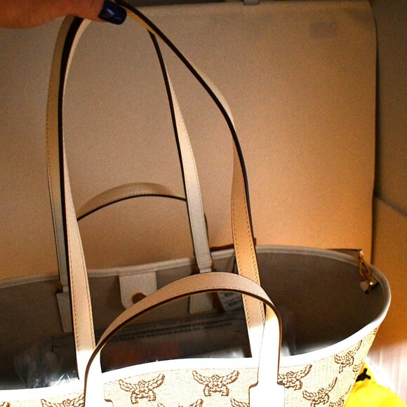 MCM Himmel OTH MEDIUM Shopper Tote in Natural #MWPFSAC021N001 NWT - Picture 13 of 13
